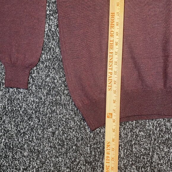 Fiii Sweater Mens L Red Wool Acrylic Geometric Pullover Vintage Made In Italy - Picture 6 of 8